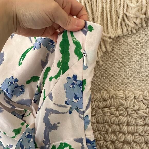 Prabal Gurung Floral Side Ruffle Dress - Picture 5 of 8